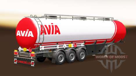 La peau Avia sur le carburant semi-remorque pour Euro Truck Simulator 2