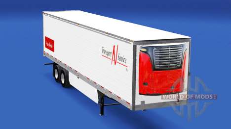 La peau de Transport N Service v2.0 sur la semi- pour American Truck Simulator