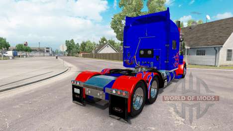 La peau Optimus Prime v2.1 pour le camion Peterb pour American Truck Simulator