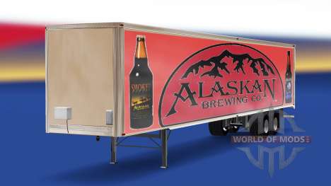 La peau de l'Alaska Brewing Company sur la remor pour American Truck Simulator