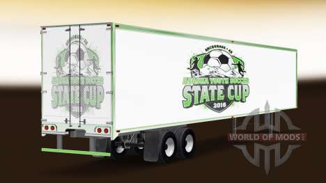 Haut Alaska-Jugend-Fußball auf dem Anhänger für American Truck Simulator