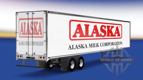 La peau de l'Alaska Lait de Société sur la remor pour American Truck Simulator