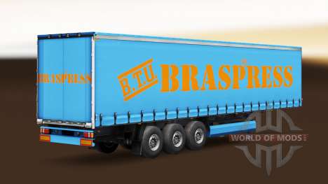 Braspress Transportes skin für trailer Vorhang für Euro Truck Simulator 2
