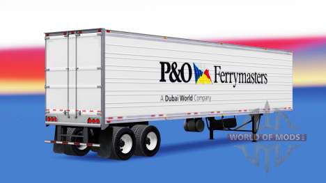 La peau de P&O Ferrymasters sur la remorque pour American Truck Simulator