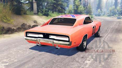 Dodge Charger 1969 General Lee pour Spin Tires