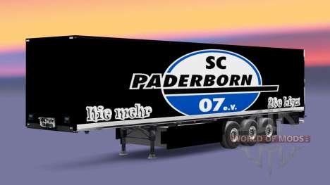 La peau SC Paderborn 07 sur semi pour Euro Truck Simulator 2