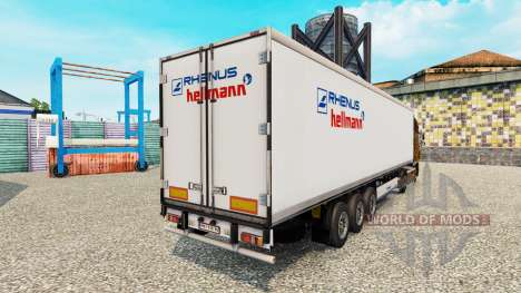 La peau Rhenus Hellmann sur la semi-remorque-le  pour Euro Truck Simulator 2