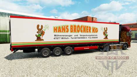 La peau Hans Brocker KG pour les semi-frigorifiq pour Euro Truck Simulator 2
