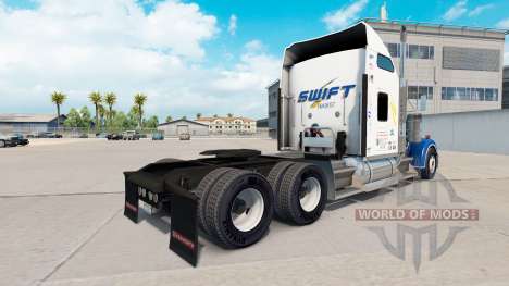 Скин Swift Transport v1.1 на Kenworth W900 für American Truck Simulator