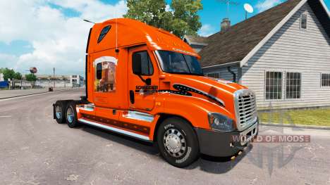 Haut in die SCHNEIDER-LKW Freightliner Cascadia für American Truck Simulator