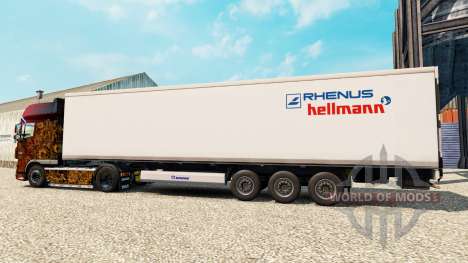 La peau Rhenus Hellmann sur la semi-remorque-le  pour Euro Truck Simulator 2