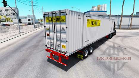 Semi-remorque conteneur J. B. Hunt pour American Truck Simulator