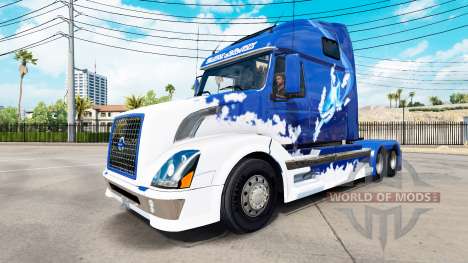 Le bleu de la peau de Requin pour les camions Vo pour American Truck Simulator