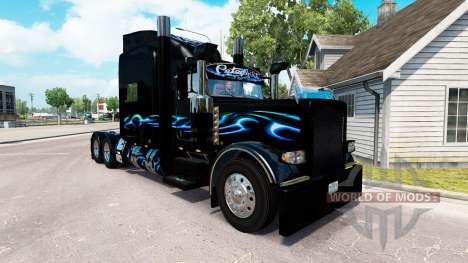 Bluesway de la peau pour le camion Peterbilt 389 pour American Truck Simulator