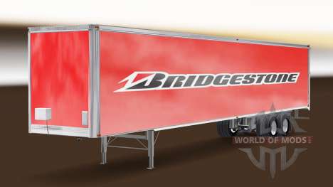 Bridgestone Haut auf dem Anhänger für American Truck Simulator