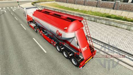 TruckSim Haut auf die Auflieger-Zement-LKW für Euro Truck Simulator 2
