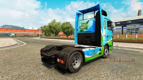 Peau Vert pour tracteur Mercedes-Benz pour Euro Truck Simulator 2