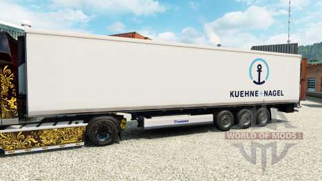 La peau Kuehne & Nagel pour les semi-frigorifiqu pour Euro Truck Simulator 2