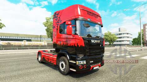 La peau d'Istanbul pour tracteur Scania pour Euro Truck Simulator 2