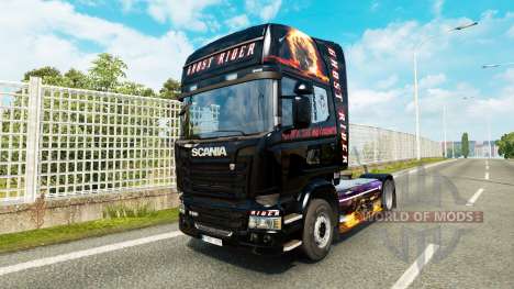 Ghost Rider skin für Scania-LKW für Euro Truck Simulator 2