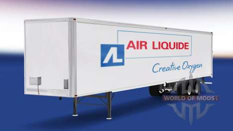 Peau Air Liquide sur la remorque pour American Truck Simulator