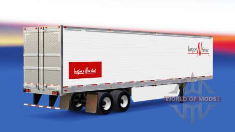 Haut Transport N Service v2.0 auf dem semi-trail für American Truck Simulator