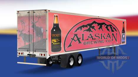 La peau de l'Alaska Brewing Company sur la remor pour American Truck Simulator