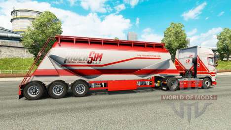 TruckSim de la peau sur la semi-remorque-camion  pour Euro Truck Simulator 2