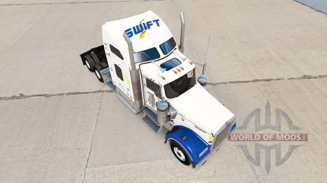 Скин Swift Transportation v1.1 на Kenworth W900 pour American Truck Simulator