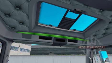 Intérieur Vert-de-gris pour Kenworth W900 pour American Truck Simulator