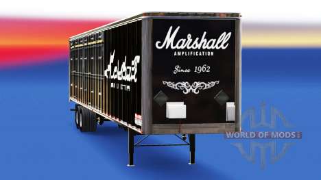 La peau Marshall Amplification sur la remorque pour American Truck Simulator
