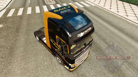 Schwarz-Gold-skin für Volvo-LKW für Euro Truck Simulator 2