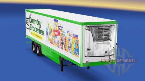 Haut-Land Lebensmittelgeschäft auf dem Anhänger für American Truck Simulator
