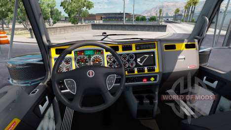 Das Interieur ist Gelb-Grau bis Kenworth W900 für American Truck Simulator