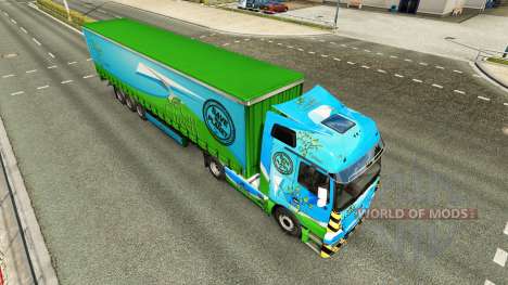 Haut Gehen Grün für Traktor Mercedes-Benz für Euro Truck Simulator 2