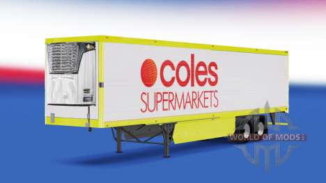 La peau Coles de Supermarchés sur la remorque pour American Truck Simulator