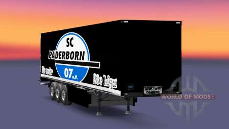 La peau SC Paderborn 07 sur semi pour Euro Truck Simulator 2