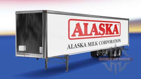 La peau de l'Alaska Lait de Société sur la remor pour American Truck Simulator