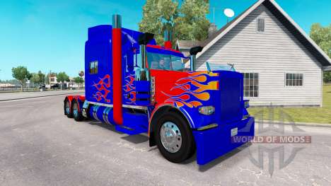 Haut-Optimus Prime v2.0 Zugmaschine Peterbilt 38 für American Truck Simulator