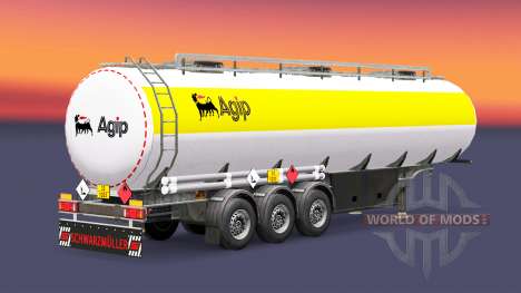 Haut Agip-Kraftstoff-semi-trailer für Euro Truck Simulator 2