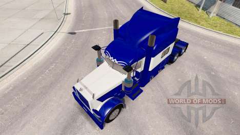 Le Bleu de la peau et le Blanc pour le camion Pe pour American Truck Simulator