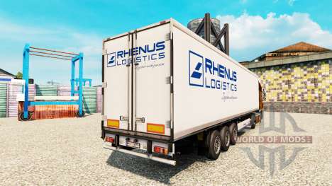 La peau Rhenus Logistics pour les semi-frigorifi pour Euro Truck Simulator 2