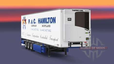 Semi-remorque frigo Chereau P. & C. Hamilton pour Euro Truck Simulator 2