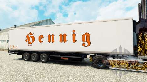 La peau Bennig pour les semi-frigorifique pour Euro Truck Simulator 2