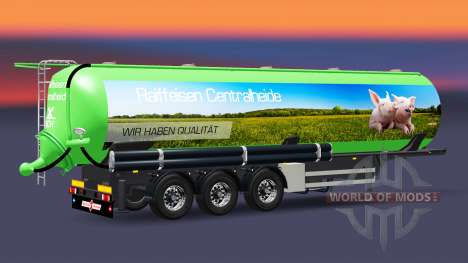The semitrailer réservoir de Raiffeisen Centralh pour Euro Truck Simulator 2