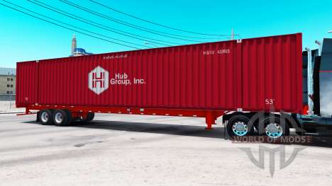 Auflieger container-Hub Group Inc für American Truck Simulator