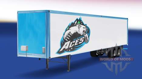 La peau de l'Alaska Aces sur la remorque pour American Truck Simulator