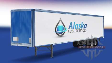 Haut Alaska Fuel Services auf dem Anhänger für American Truck Simulator