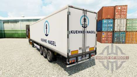 La peau Kuehne & Nagel pour les semi-frigorifiqu pour Euro Truck Simulator 2