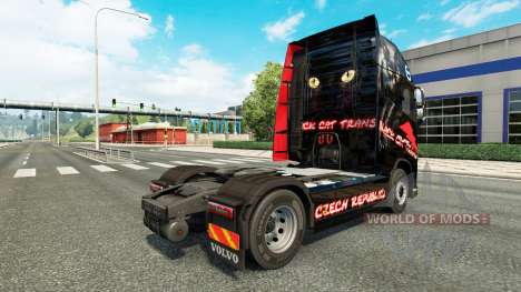 Haut Schwarze Katze Trans für Volvo-LKW für Euro Truck Simulator 2